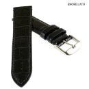 Morellato Vintage- Alligator Uhrenarmband Modell Modigliani schwarz 18 mm
