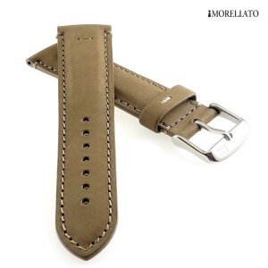 Morellato Velours-Leder Uhrenarmband Modell Bernini khaki-grün 22 mm