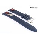Morellato Microfaser-Leder Uhrenarmband Modell Garden blau 16 mm