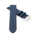 Feines Leder-Uhrenarmband Basel-XL blau 22 mm