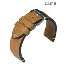 Eulit Vintage Rindleder Uhrenarmband Modell Retro cognac 22 mm- Easy-Klick