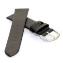 Feines Leder-Uhrenarmband Basel-NL schwarz 24 mm