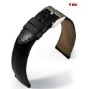 Eulux Rind-Leder Uhrenarmband Modell Rugato schwarz 20...
