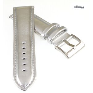 Diloy Design-Uhrenarmband Modell Hollywood silber 26 mm Metalloptik