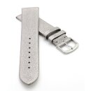 Design metallic Leder Uhrenarmband Modell Glimmer titanium-grau 14 mm