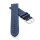 Design metallic Leder Uhrenarmband Modell Glimmer indigo-blau 14 mm