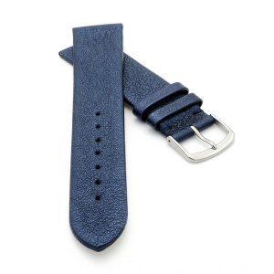 Design metallic Leder Uhrenarmband Modell Glimmer indigo-blau 8 mm