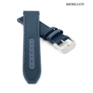 Morellato Leder-Textil Uhrenarmband Modell Hydrospeed blau wasserfest 24 mm