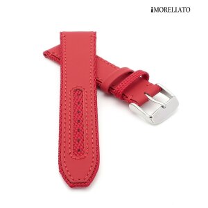 Morellato Leder-Textil Uhrenarmband Modell Hydrospeed rot wasserfest 24 mm