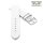Easy-Klick Design metallic Leder Uhrenarmband Modell Glimmer silber 22 mm