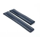 Kalbs-Leder XL-Uhrenband blau 24/20 mm kompatibel mit Breitling Faltschließe