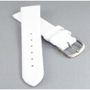 Feines Leder-Uhrenarmband Basel-NL weiß 19 mm