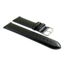 Feines englisches Bridle-Leder Easy-Klick Uhrenarmband Modell Cambridge schwarz 20/16 mm