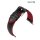 Eulit Hybrid Silikon-Leder Uhrenenband Modell Eutec-Waterproof-App schwarz-rot 22 mm