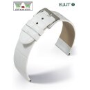 Feines Eulit Easy-Klick Alligator Uhrenarmband Modell Rainbow weiß 16 mm ohne Naht