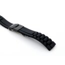 Silikon Uhrenarmband Modell Miami-FS-P schwarz 20 mm,...