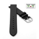 Feines Easy-Klick Leder-Uhrenarmband Basel-XL schwarz 16 mm