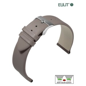 Eulit Easy-Klick Kalb-Nappa Uhrenarmband Modell Nappa-Fashion taupe-braun 16 mm