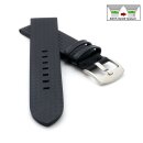 Easy-Klick Carbon-Leder Uhrenband Modell Carbon-619C schwarz wasserfest 26 mm