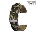 Easy-Klick Camouflage Silikon Uhrenarmband Modell Jungle oliv-grün 24 mm
