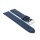Superlanges Easy-Klick Kalbsleder Uhrenarmband Modell Kuba-XXL dunkel-blau 22 mm
