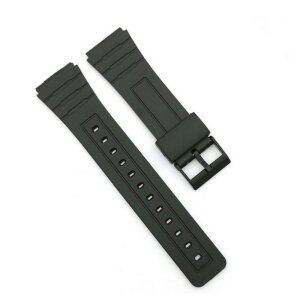 Kunststoff Uhrenband Modell Caso-PR schwarz 20 mm, kompatibel Casio Uhren