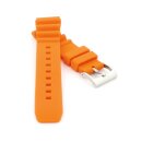Premium Silikon Diver Uhrenarmband Modell Spiro orange 22 mm