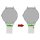 Easy-Klick Hybrid Silikon-Leder Uhrenarmband Modell Fortec-P grün 22 mm