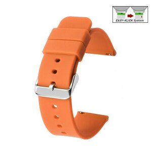 Easy-Klick Silikon Design Uhrenarmband Modell Hatcher orange 19 mm