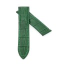 Alligator Ersatz-Uhrenarmband für Cartier Tank grün 16/14 mm für Faltschließe