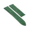 Alligator Ersatz-Uhrenarmband für Cartier Tank grün 16/14 mm für Faltschließe