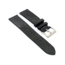 Easy-Klick echt Perlrochen Uhrenarmband Modell Pearl Perlmutt-schwarz 21 mm Handarbeit