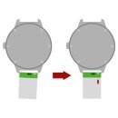 Easy-Klick echt Perlrochen Uhrenarmband Modell Pearl Perlmutt-grün 22 mm Handarbeit