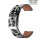Leopard-Design Easy-Klick Uhrenarmband Modell JungleTec grau-schwarz 20 mm