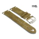 Vintage Easy-Klick Antik-Rindleder Uhrenarmband Modell Delta pistachio-grün 19 mm