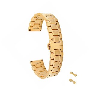 Multifunktional Edelstahl Uhrenarmband Modell Unna-G gold 17 mm