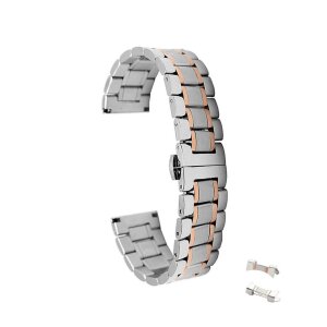 Multifunktional Edelstahl Uhrenarmband Modell Unna-SRG bicolor 19 mm
