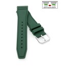 Premium Kautschuk Uhrenarmband Modell Amadeo grün 21...