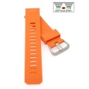 Easy-Klick PU-Kunststoff Uhrenarmband Modell Bosco orange 23 mm, komp. Luminox