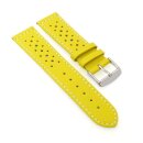 Softleder Easy-Klick Uhrenarmband Modell Sportiva gelb 16 mm