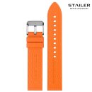 Stailer Easy-Klick Premium Kautschuk Uhrenarmband Modell CS48 orange 18 mm