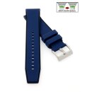 Easy-Klick Premium Silikon Uhrenarmband Modell Almerico blau-schwarz 22 mm