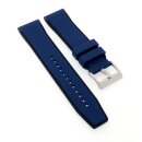 Easy-Klick Premium Silikon Uhrenarmband Modell Almerico blau-schwarz 22 mm