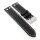 Easy-Klick Sattelleder Flieger-Uhrenarmband mit Nieten Modell Storch schwarz 20 mm