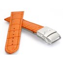 Alligator Uhrenarmband Modell Graz TiT orange 22 mm - Sicherheitsschließe