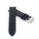 Echt Perlrochen Uhrenarmband Modell Perlus Perlmutt-schwarz 20 mm Handarbeit