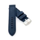 Leder Uhrenarmband Modell Canyon wasserfest blau 24 mm