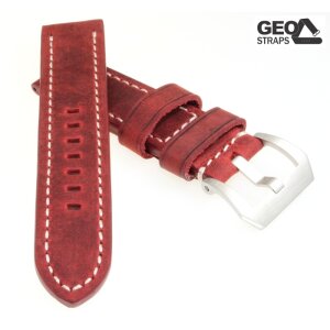 GEO-Straps Uhrenarmband Modell Mountain Bär dark red 24 mm PRE-V