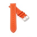 Softleder Uhrenarmband Modell Sportiva orange 18 mm