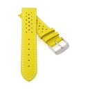 Softleder Uhrenarmband Modell Sportiva gelb 18 mm